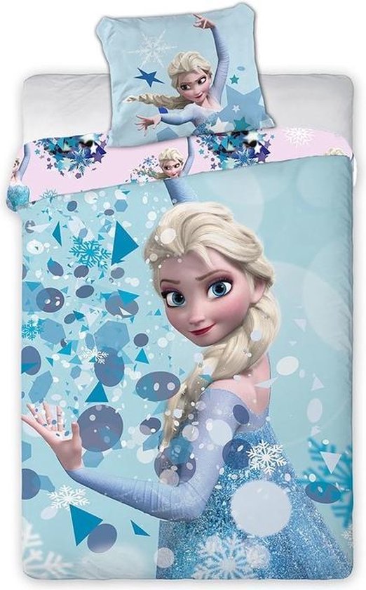delicatesse lastig behang Disney Frozen dekbedovertrek meisjes Elsa lichtblauw 140x200 cm | bol.com