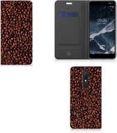 Nokia 5.1 (2018) Flip Style Cover Koffiebonen