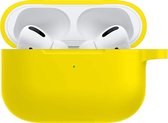 Hoes voor Apple AirPods Pro Hoesje Siliconen Case - Geel