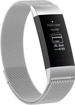 Bracelet Qubix Milanese - Fitbit Charge 3 - Argent - Grand