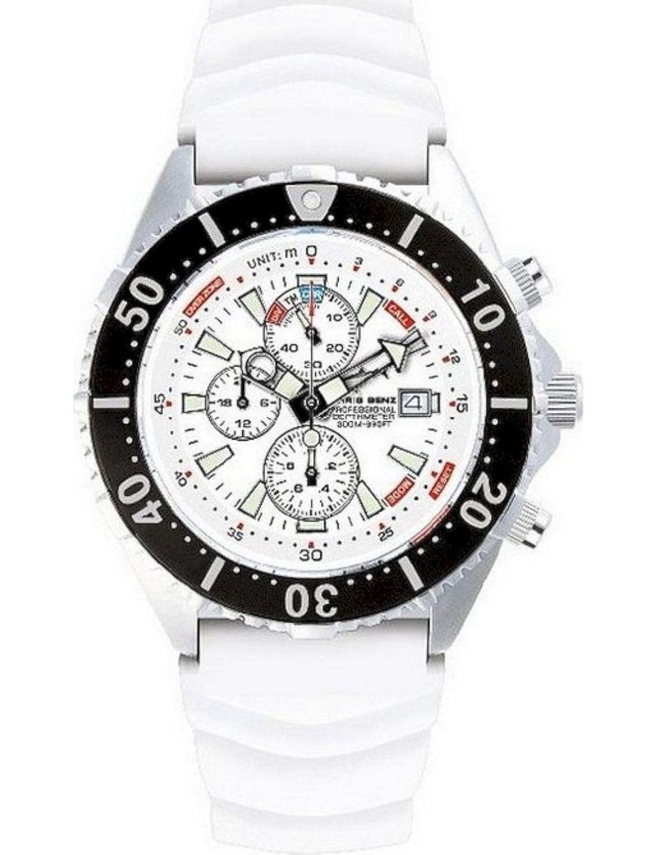 Chris Benz Duikerhorloge Depthmeter Chronograaf CB-C300-W-KBW