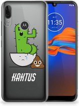 GSM Hoesje Motorola Moto E6 Plus Telefoonhoesje met Naam Cactus Poo