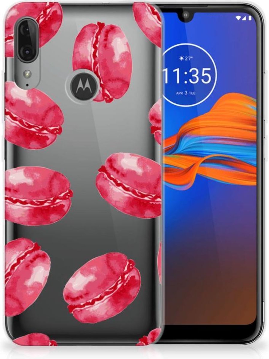 Motorola Moto E6 Plus Siliconen Case Pink Macarons