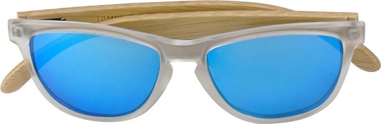5one® Java Matt Clear Ice Blue - Bamboe Hout Zonnebril van 5one® — afbeelding 3