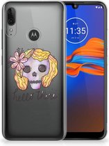 GSM Hoesje Motorola Moto E6 Plus Silicone Back Case Boho Skull