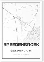 Poster/plattegrond BREEDENBROEK - 30x40cm