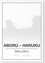 Poster/plattegrond ABORU HARUKU - 30x40cm