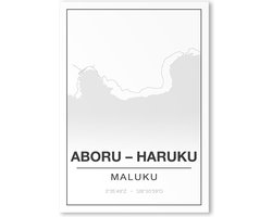 Poster/plattegrond ABORU HARUKU - 30x40cm