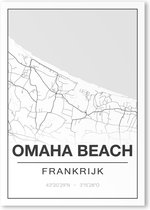 Poster/plattegrond OMAHABEACH - 30x40cm