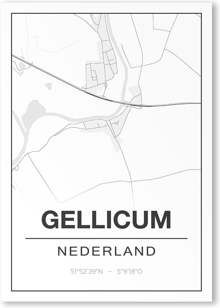 Poster/plattegrond GELLICUM - A4