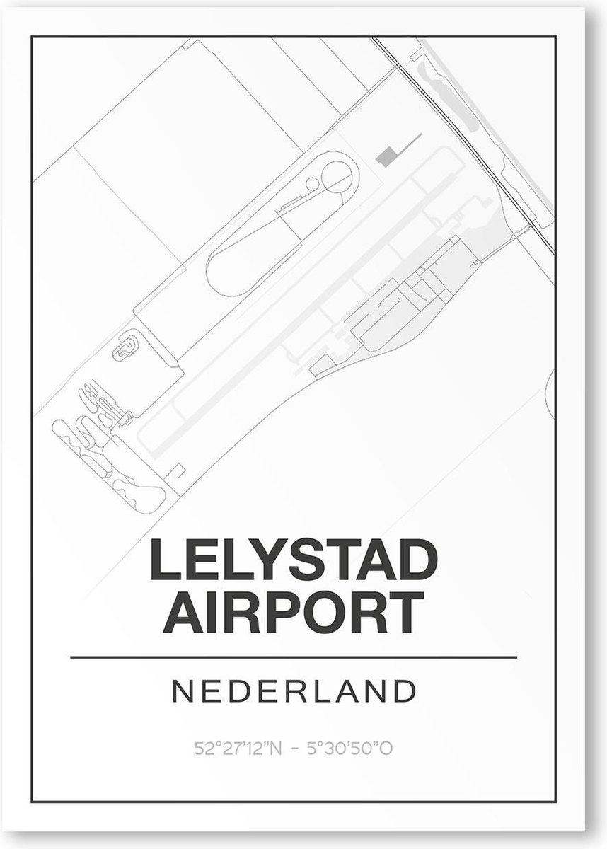 Poster/plattegrond LELYSTAD - A4