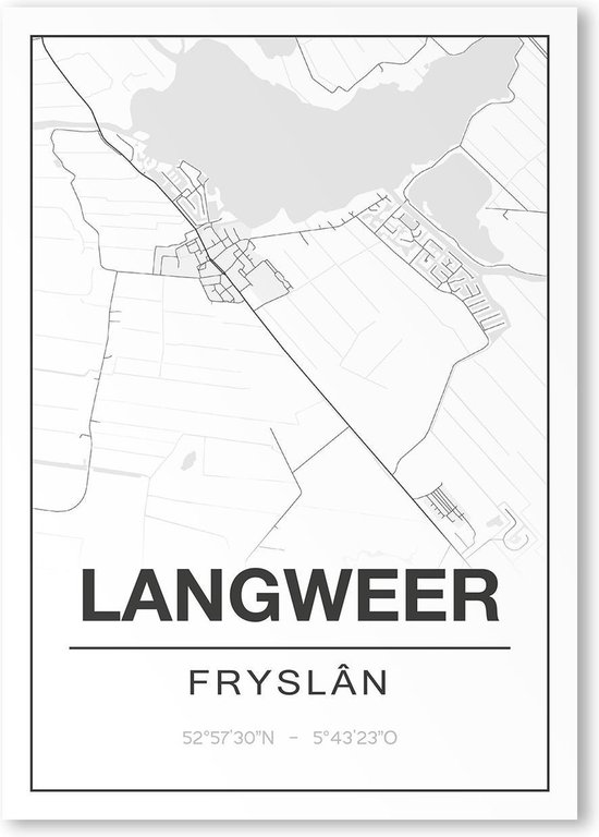 Poster/plattegrond LANGWEER - A4