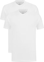 VENT wijd model T-shirt V-hals (2-pack) - wit -  Maat XXXL