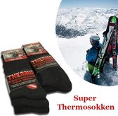 6-pack Super Thermosokken | Maat 43-46 | Zwart kleur