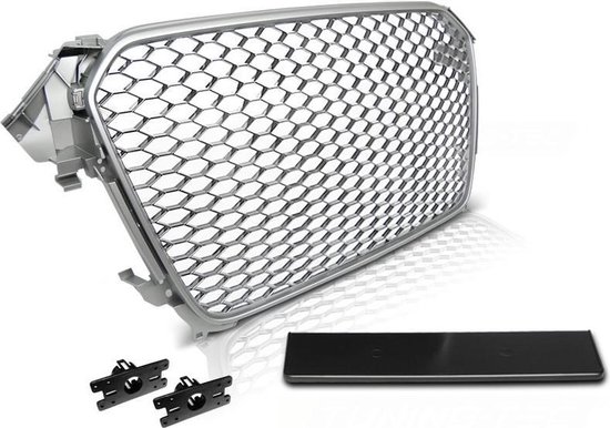 Grill AUDI A4 (B8) RS-STIJL 11 11-15 ZILVER