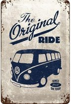 Volkswagen Bulli The Original Ride Metalen Bord - 20 x 30 cm