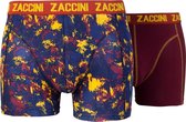 Zaccini - 2-Pack Boxershorts - Uni - Splash - Oranje - Navy