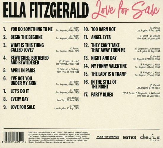 Bol Com Love For Sale Ella Fitzgerald Cd Album Muziek