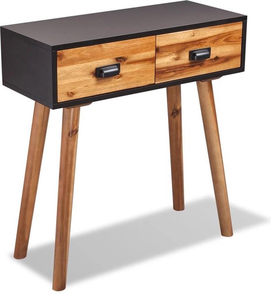 Sidetable Bruin hout (Incl LW Anti kras vilt) / woonkamer