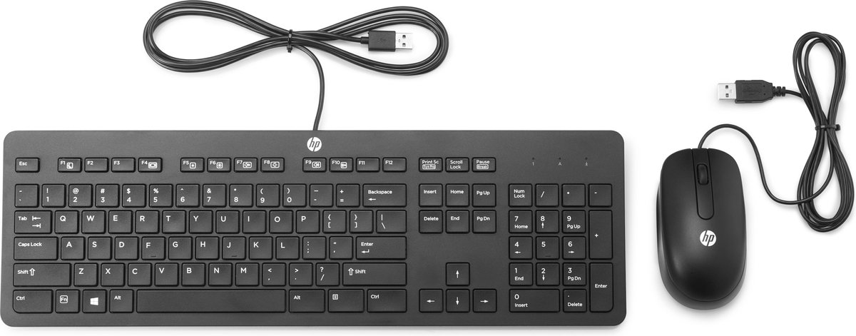 Toetsenbord en muis HP QWERTY USB