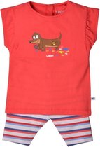 Woody Meisjes pyjama - rood - hond - 201-3-BAB-S/426 - maat 62