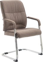 CLP XXL Anubis Bezoekersstoel - Met armleuning - Eetkamerstoel - Stof - taupe
