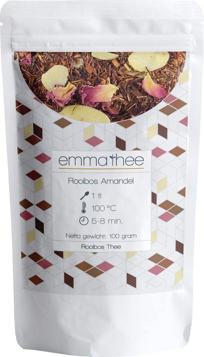 Rooibos Amandel 100 Gram - Losse Thee - Puur & Natuurlijk - Zacht & Notig