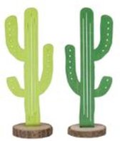 Zomer - Houten Cactus 2 Keuzemogelijkheden Groen 9x25 Cm