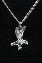 Collier pendentif aigle en argent