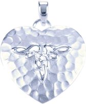 Zilveren Keltische hart ketting hanger
