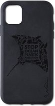 Wilma Stop Plastic Case Biologisch Afbreekbaar Beschermend Hoesje Rog iPhone 11 - Zwart