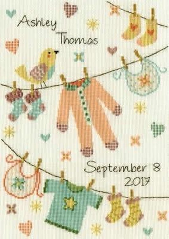 Reis het doel Eigenaardig Borduurpakket Geboortetegel Baby Grow om te borduren Bothy Threads xnb04 |  bol.com