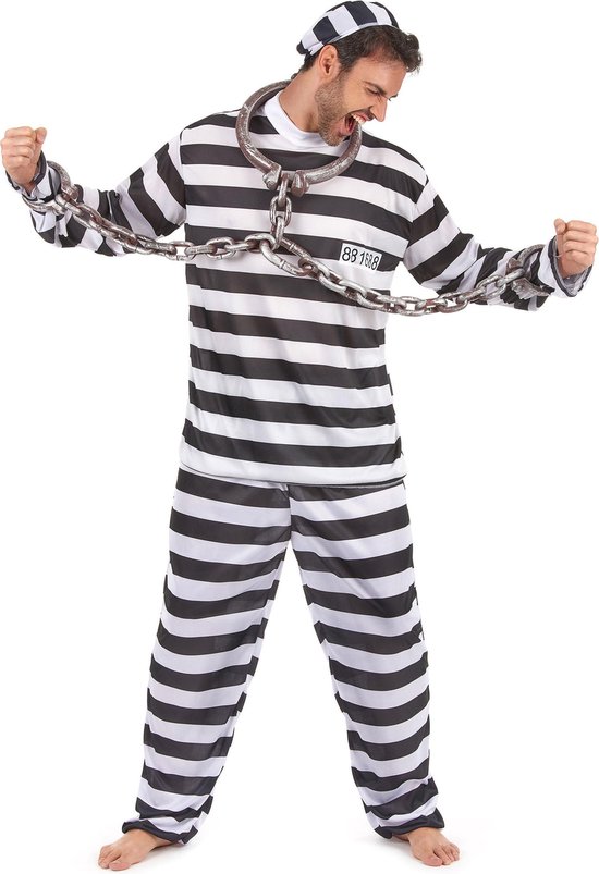 envelop hoofdonderwijzer Duplicaat Gevangenis outfit voor mannen - Verkleedkleding - Large" | bol.com
