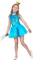 LUCIDA - Glitter pauw outfit voor meisjes - M 122/128 (7-9 jaar)
