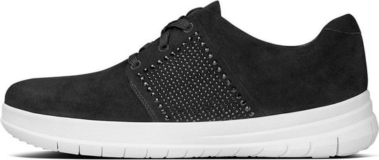 FitFlop Sporty Pop X Crystal Sneaker Suede Black Maat 40 bol