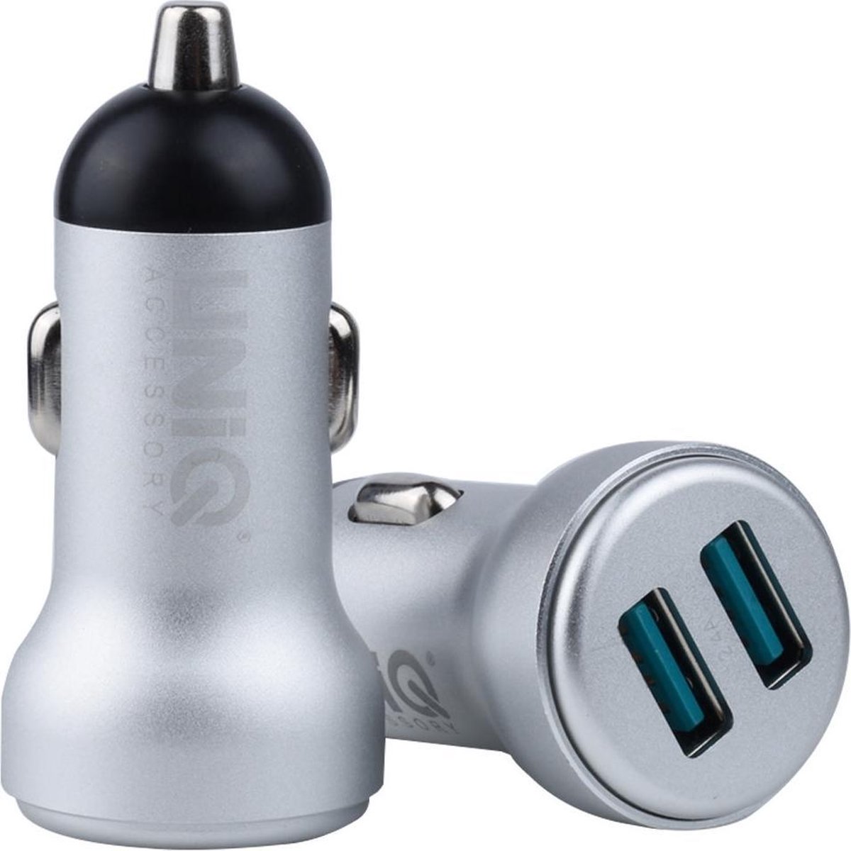UNIQ Accessory Autolader Micro USB 2.4A - Zilver