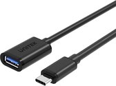UNITEK Y-C476BK USB-kabel 0,2 m USB 3.2 Gen 1 (3.1 Gen 1) USB C USB A Zwart