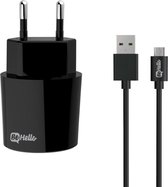 BeHello Oplader met Micro-USB Oplaadkabel 2.1 Ampère - Zwart
