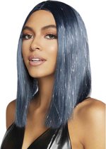 Long bob wig with tinsel