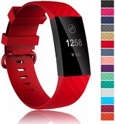 Fitbit Charge 3 silicone band (rood) - Afmetingen: Maat L