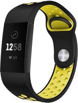 Fitbit Charge 3 sport bandje (zwart geel) - Afmetingen: Maat S