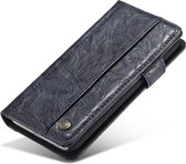 CaseMe Smooth Luxury Wallet Case Blauw iPhone X / Xs