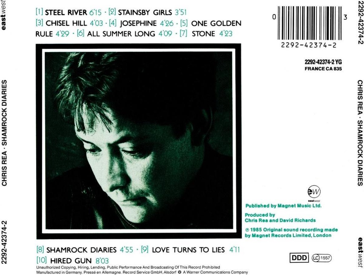 Shamrock Diaries, Chris Rea CD (album) Muziek