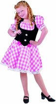 Boeren Tirol & Oktoberfest Kostuum | Alpenwei Edelweiss Tirol | Meisje | Maat 104 | Bierfeest | Verkleedkleding - Roze