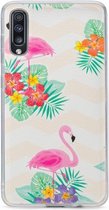Samsung Galaxy A70 Hoesje - My Style - Magneta Serie - TPU Backcover - Flamingo - Hoesje Geschikt Voor Samsung Galaxy A70