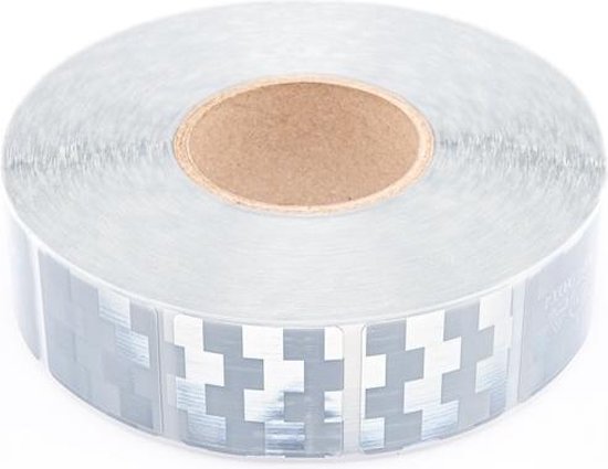 Reflecterende tape voor zachte ondergrond - wit - per meter | bol.com