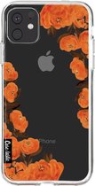 Casetastic Apple iPhone 11 Hoesje - Softcover Hoesje met Design - Orange Autumn Flowers Print