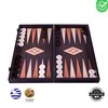 Afbeelding van het spelletje Wenge houtenprint Backgammon set - Luxe - 48x26 cm