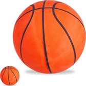 Relaxdays 2x basketbal maat 7 - straatbal - binnen en buiten - trainen - oranje