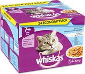 Whiskas Senior - Kattenvoer Natvoer - Vis Gelei 24 x 100 g